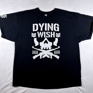 Dying Wish Band T-Shirt Mens 2XL Black Bullet Club Graphic AEW NJPW Gildan RARE
